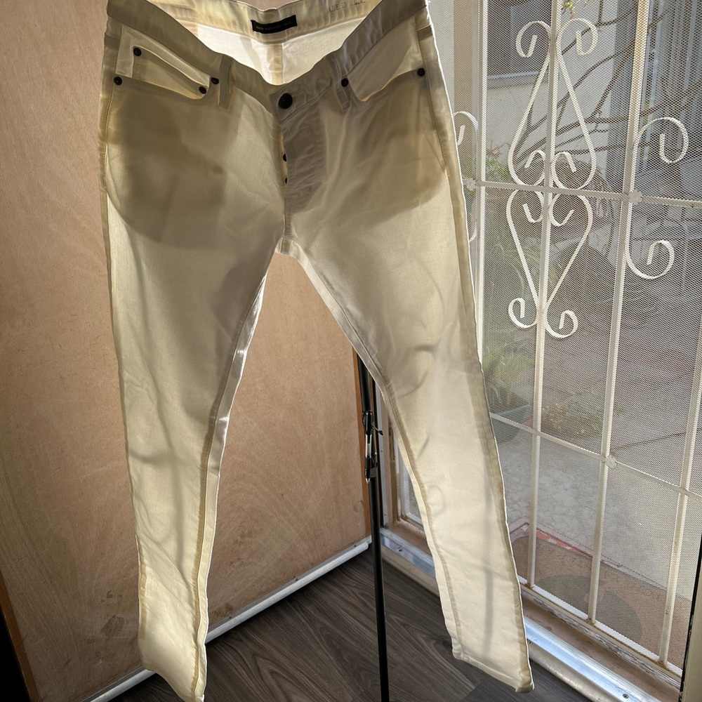 John varvatos usa white denim jeans